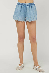 needii Let It Unfold Shorts in denim - women's shorts