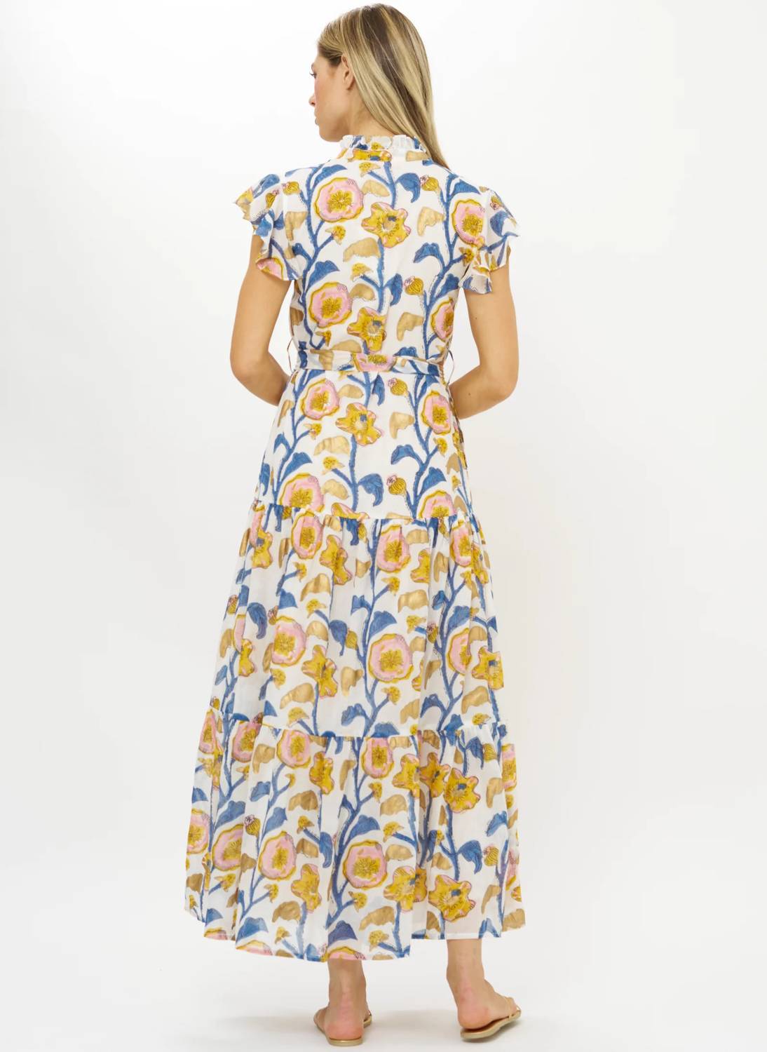 Oliphant - Ruffle Collar Button Maxi Dress