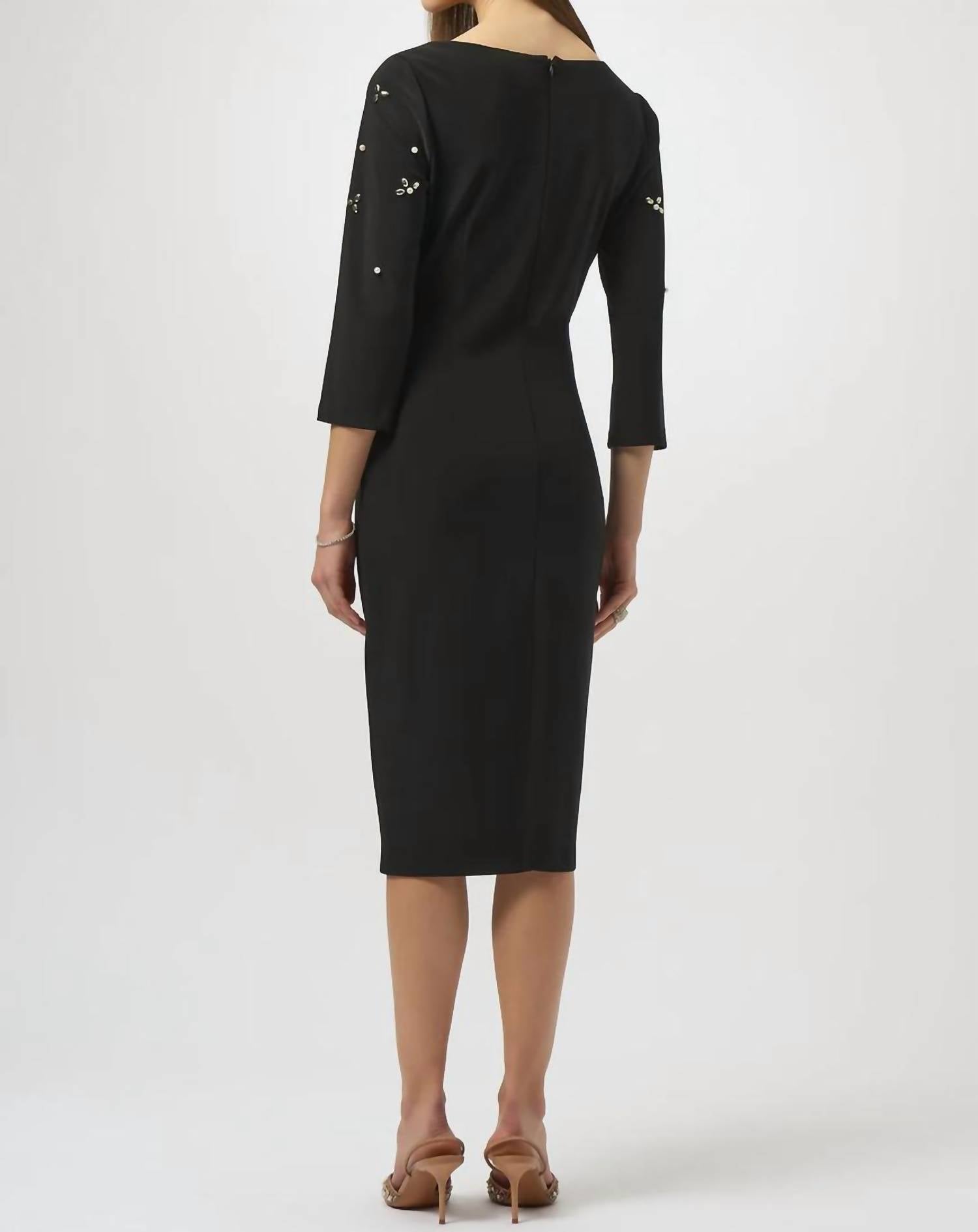 Joseph Ribkoff - Silky Knit Embellished Sheath Dress