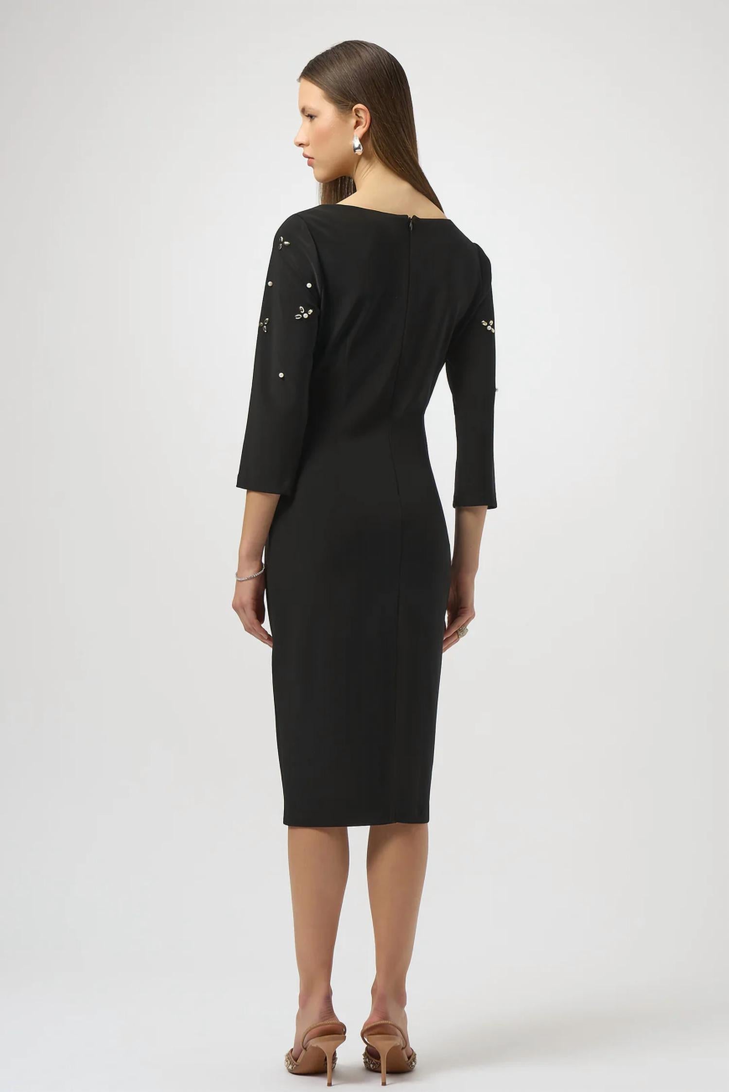 Joseph Ribkoff - Silky Knit Embellished Sheath Dress