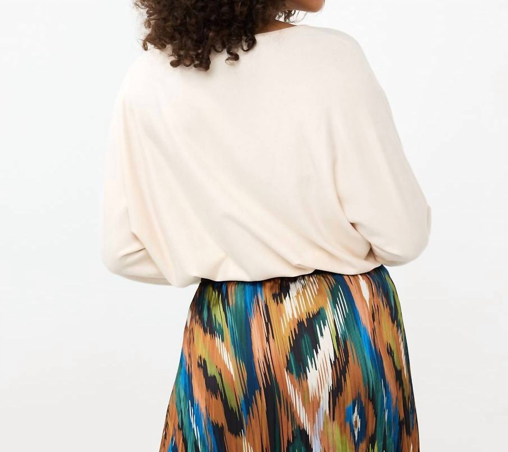Esqualo - Sweater Batwing Buttoned Cuff Basic Knit