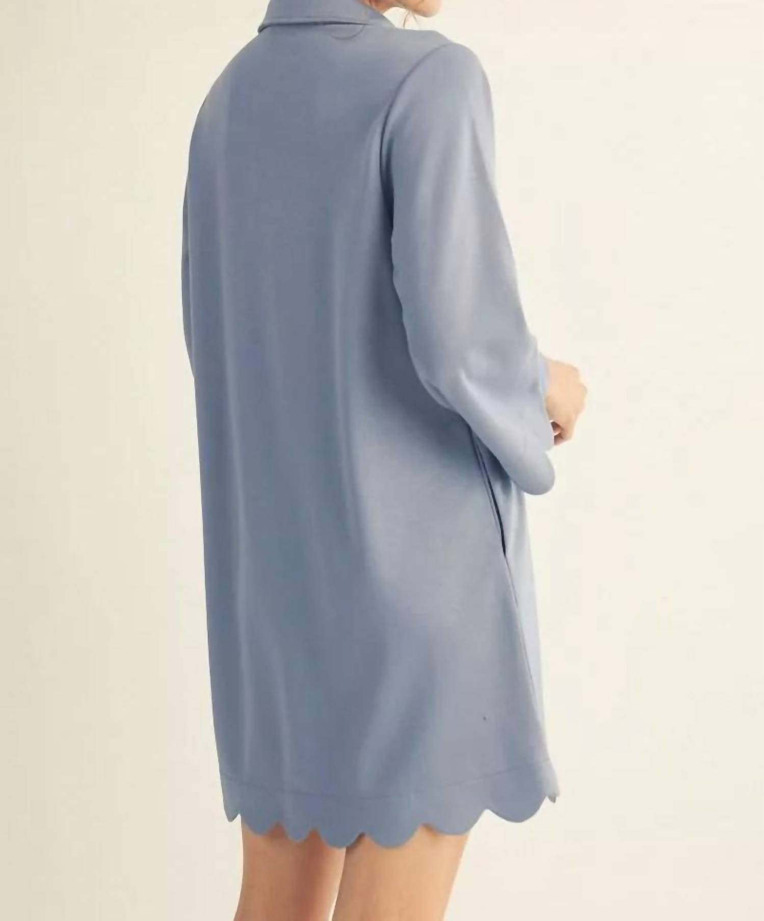 Jodifl Come My Way Dress in denim - women's dress - alternate view