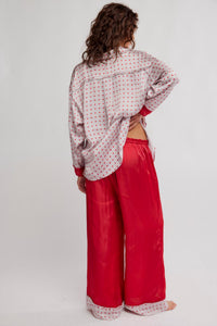 Free People Dreamy Days Pajama Set in vintage red - women's intimate - detail view