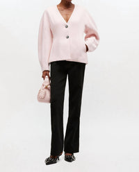 Ganni - Peacoat Wool Fitted Blazer