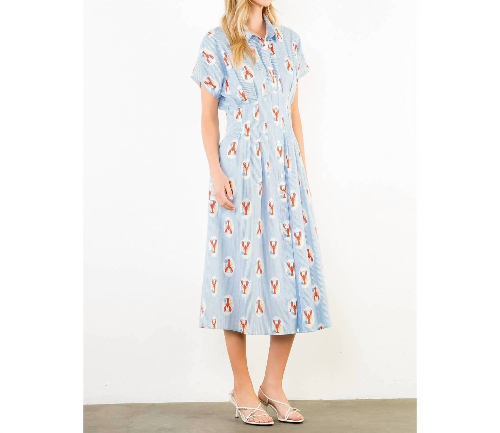 Thml - Lobster Stripe Midi Dress