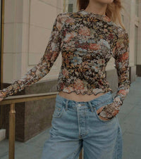Promesa - Victoria Floral Mesh Top