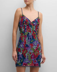 Sleeveless Sequin Mini Dress