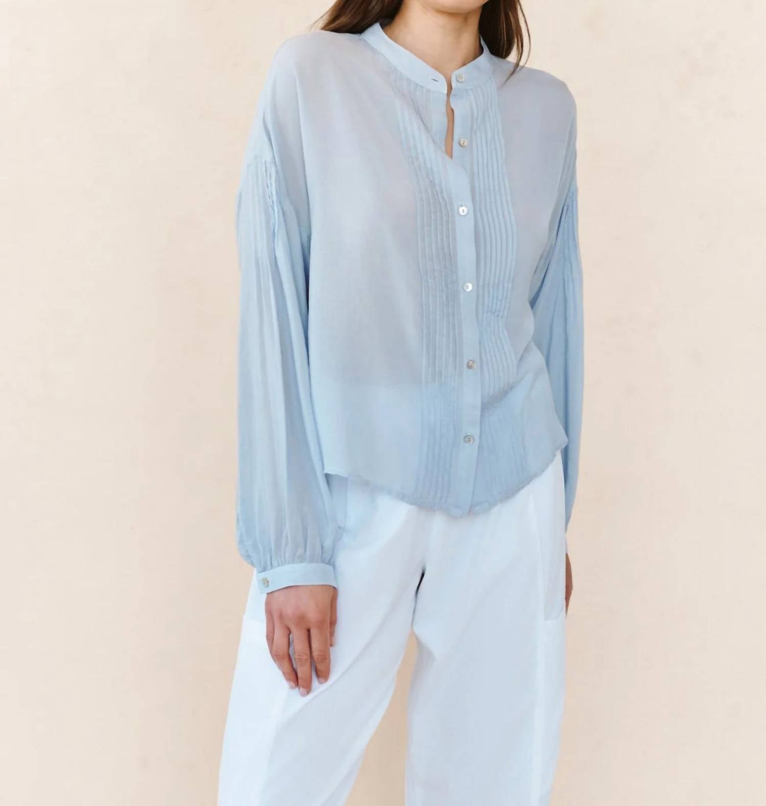 Bella Dahl - Long Sleeve Drop Shoulder Pintuck Shirt