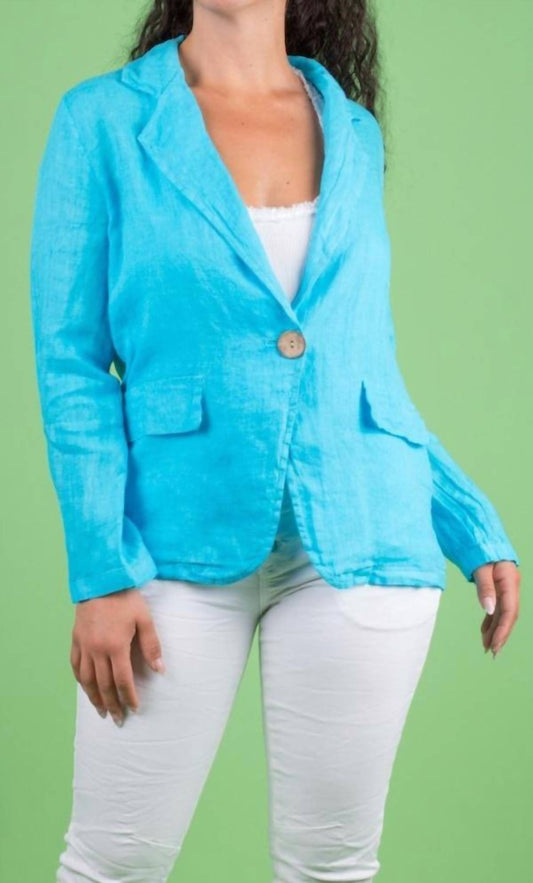 Gigi Moda - Sabrina Linen Long Sleeve Blazer