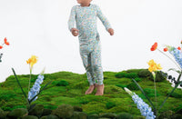 magnetic me Kid's Modal Ruffle Pajama Set in bunny garden - kids' sleepwear