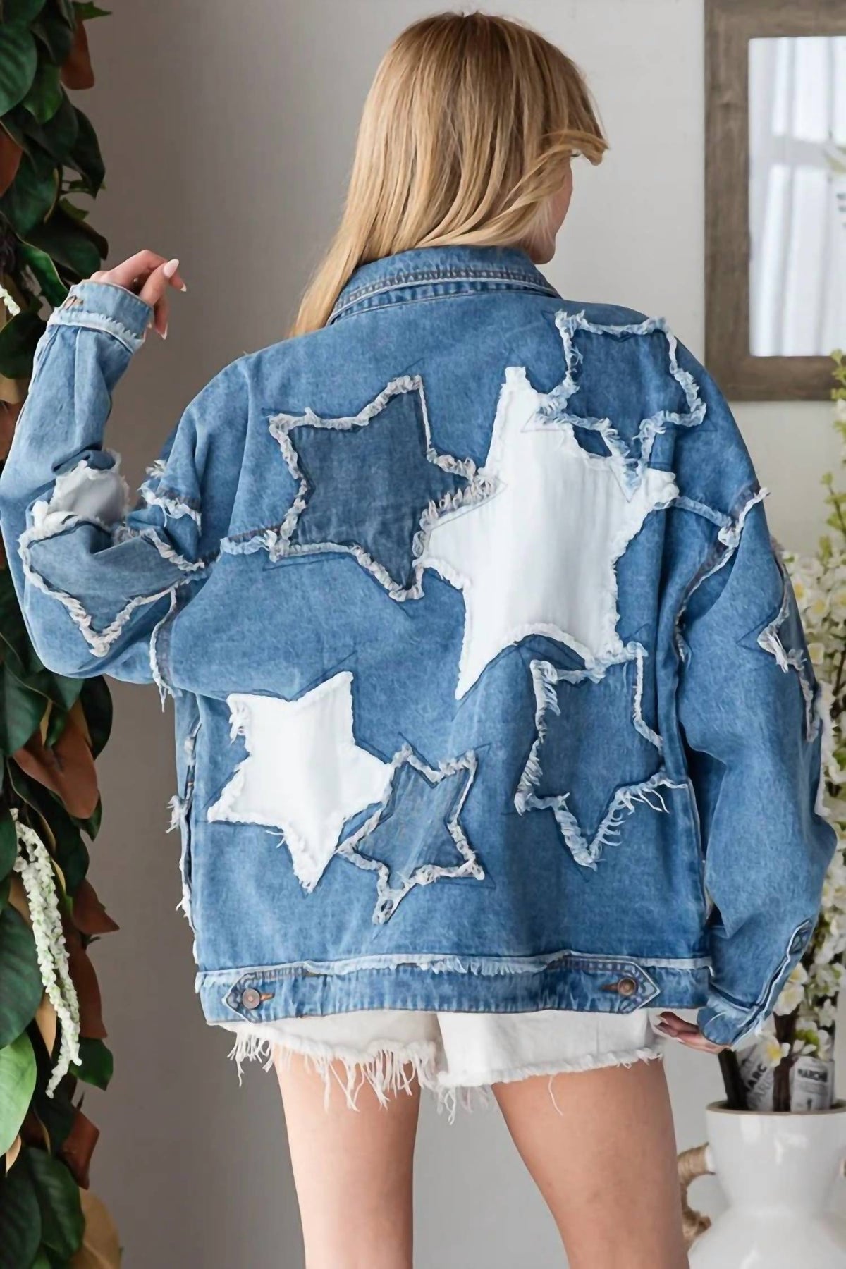 Oli & Hali - Mineral Washed Star Patched Jacket
