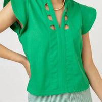 Thml - Collared Short Sleeve Top