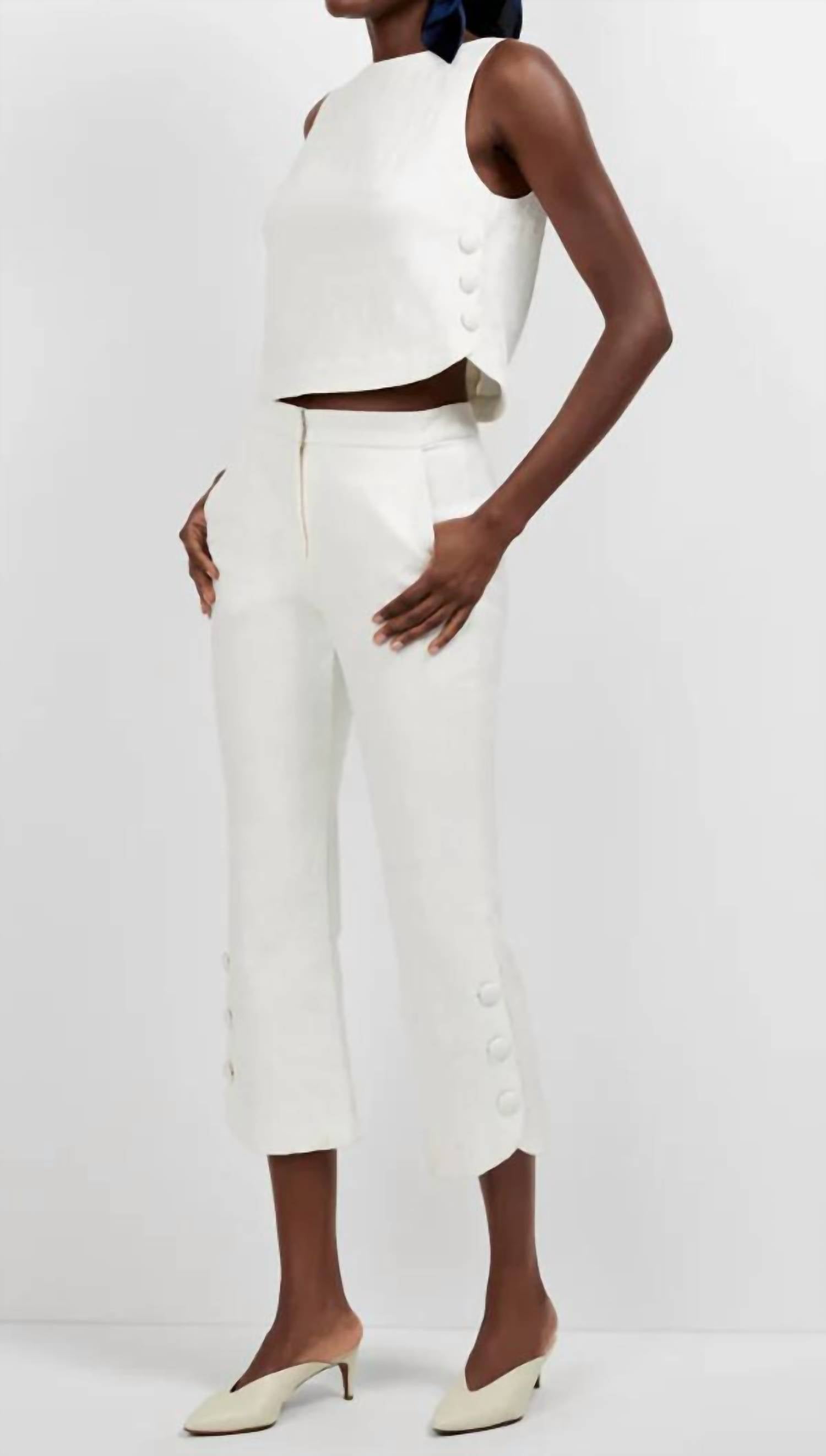 Trina Turk - Tortona Button Hem Pants