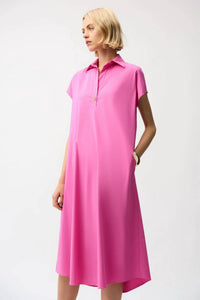 Joseph Ribkoff - Stretch Poplin Trapeze Shirt Dress