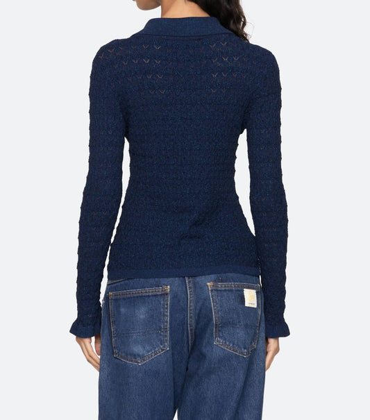 Sea - Ruby Knit Long Sleeve Polo