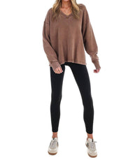 Hyfve - Urban Fade Oversized V-Neck Sweatshirt