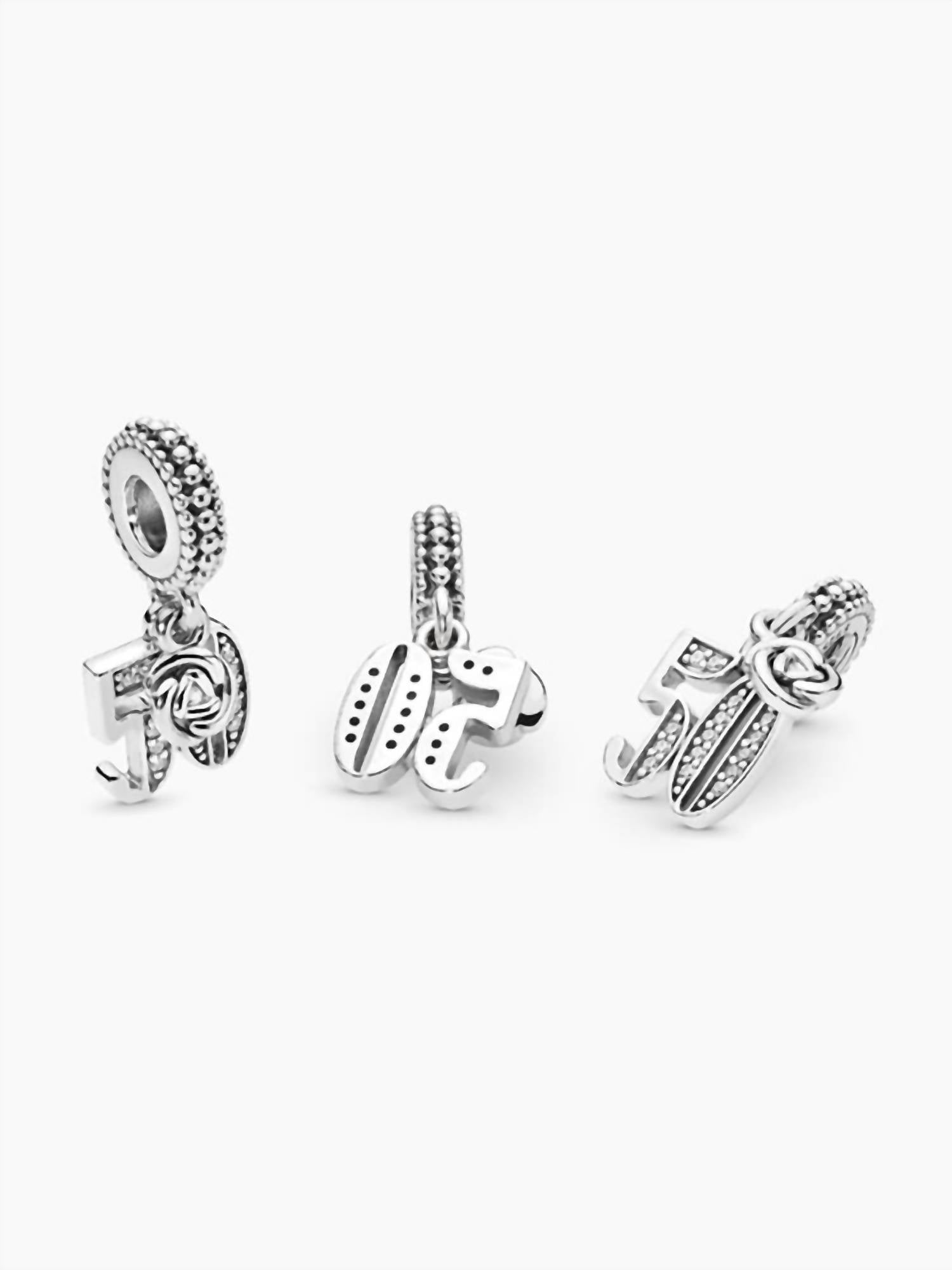 Pandora Women's 50 Years Of Love Charm in silver - women's item - alternate view
