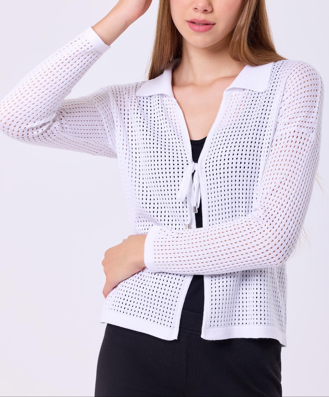 French Kyss - Crochet Tie Cardigan