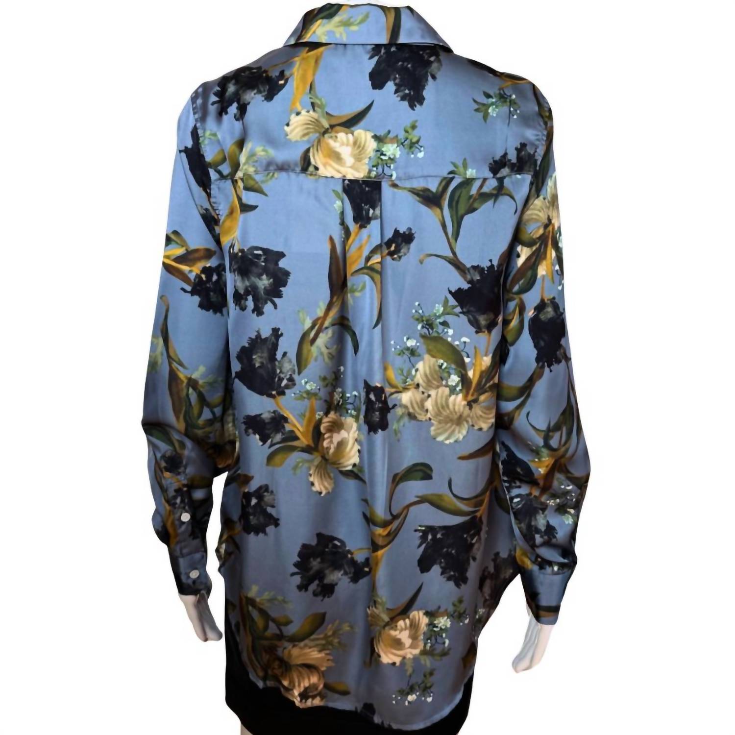 T Tahari - Women's Floral Patterned Long Sleeve Top