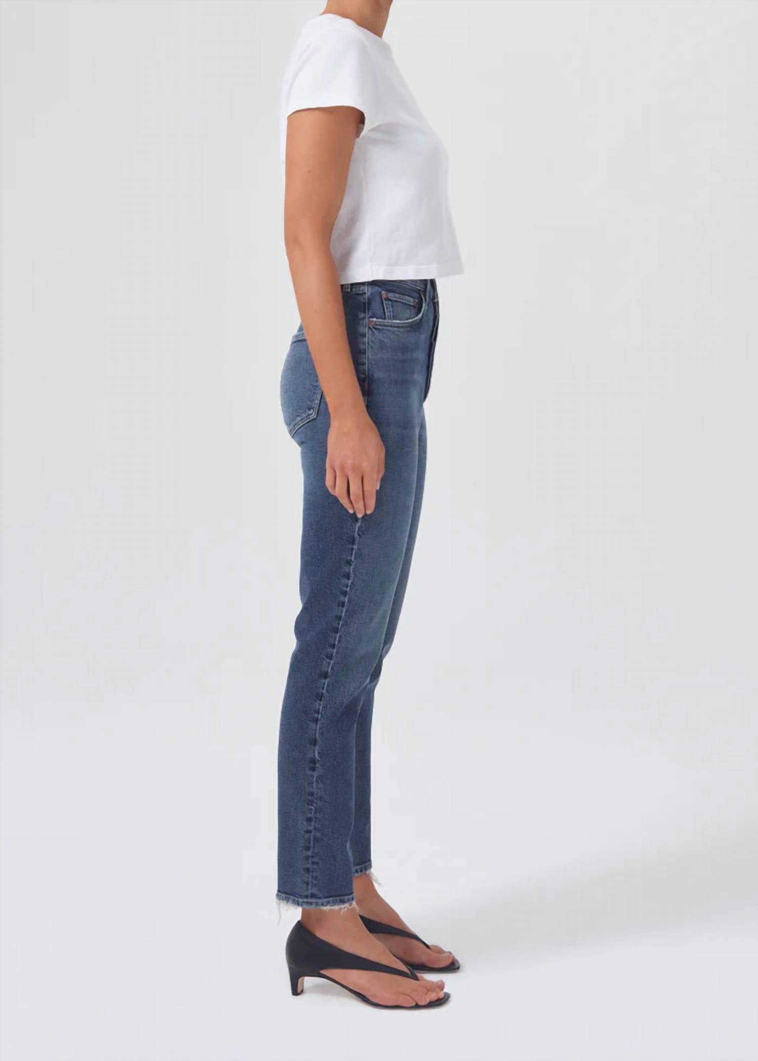 Agolde - RILEY LONG HIGH RISE STRAIGHT JEAN