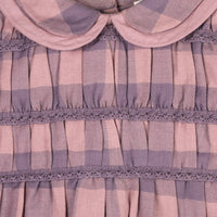 Viverano Organics - Smocked Peter Pan Gingham Romper