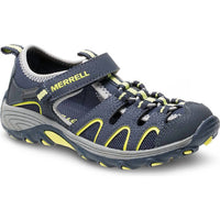 MERRELL Little Kid's Hydro H2o Hiker Sandal in navy lime - kids' sneaker