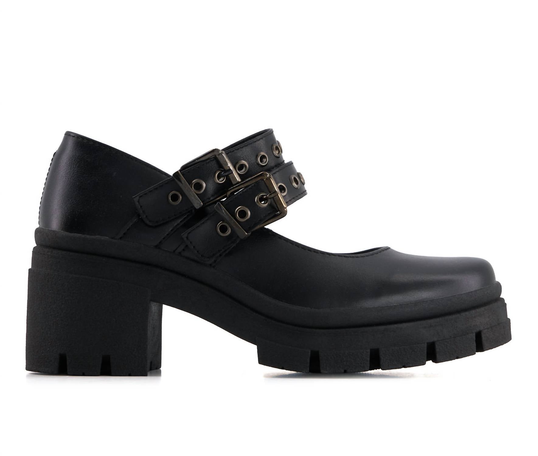 Andrea - Women's Heeled Double Strap Mary Janes