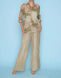 Picadilly - Crinkled Wide-leg Reg Length Pants