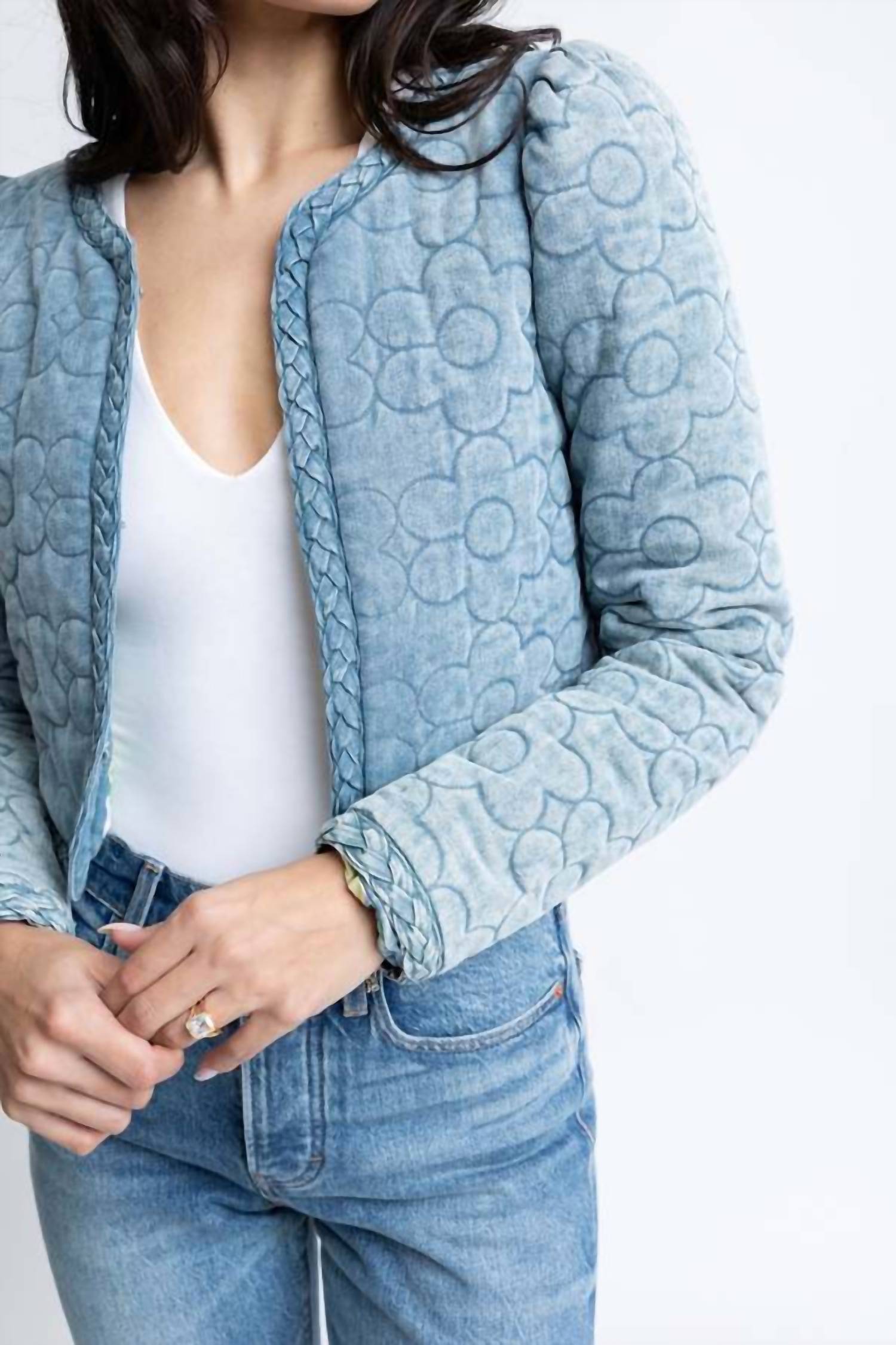 Karlie - Denim Quilted Jacket