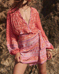 Spell - Sunshine Bandit Wrap Mini Skirt