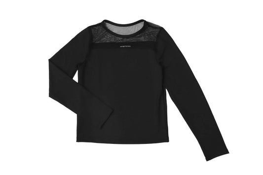 Mia - Girls' Long Sleeve Stretch Mesh Top