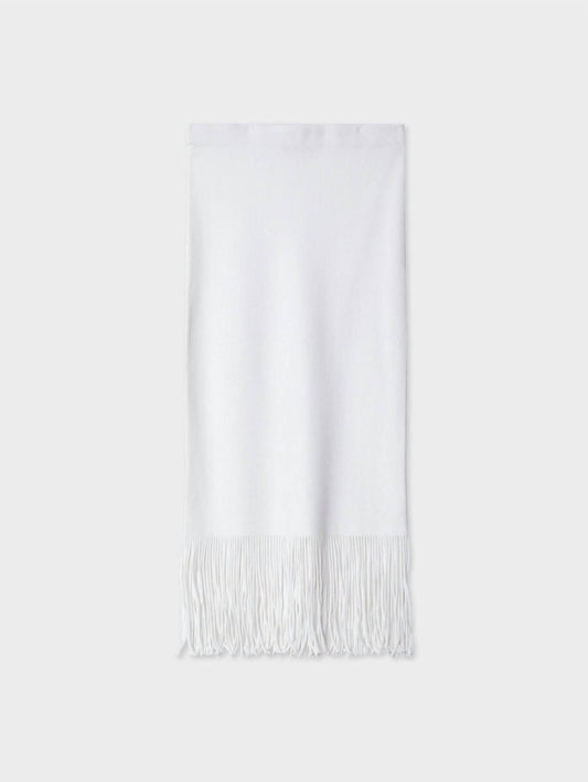 White + Warren - Fringed Rib Skirt