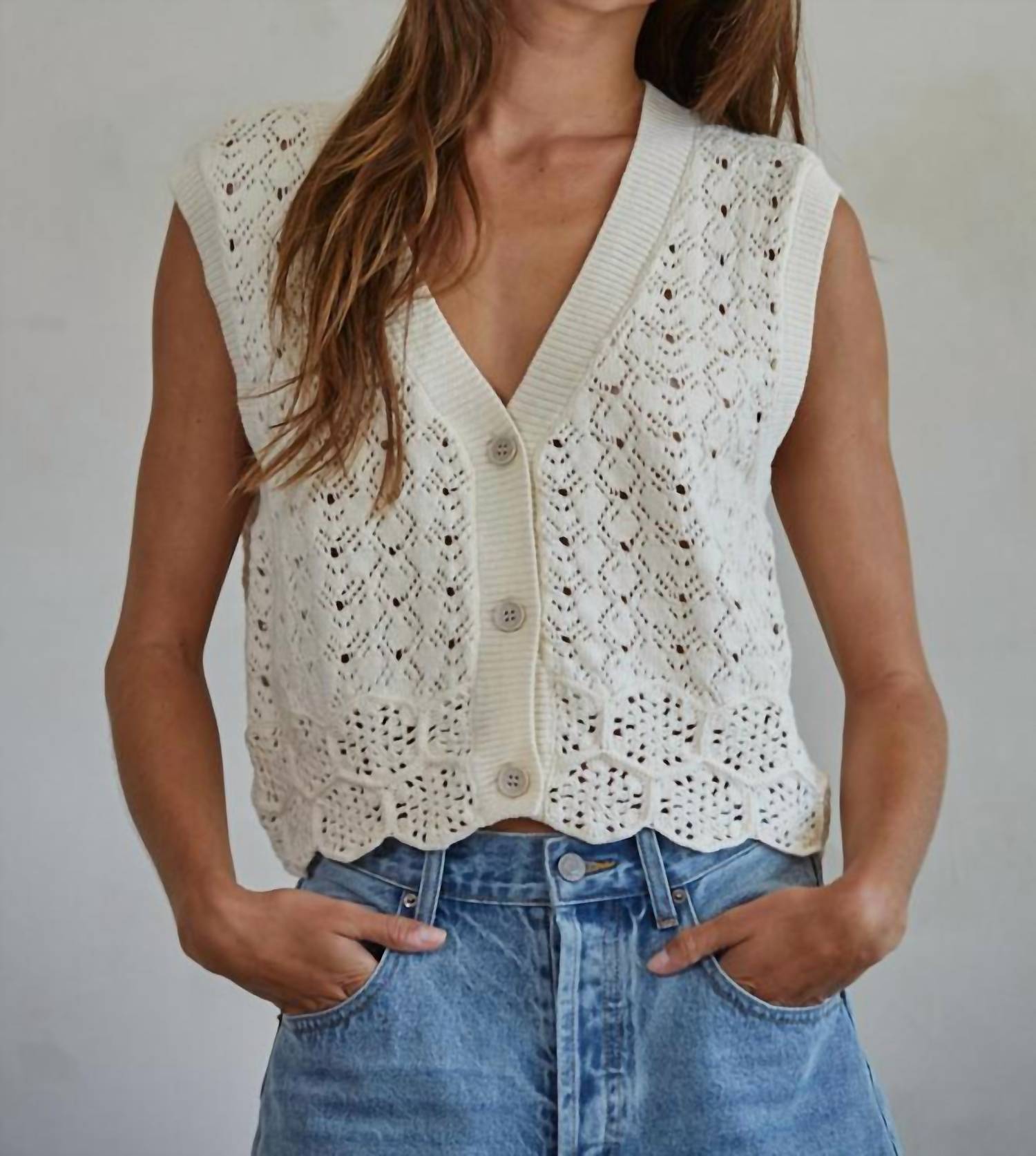 By Together - Ellery Crochet Vest Top