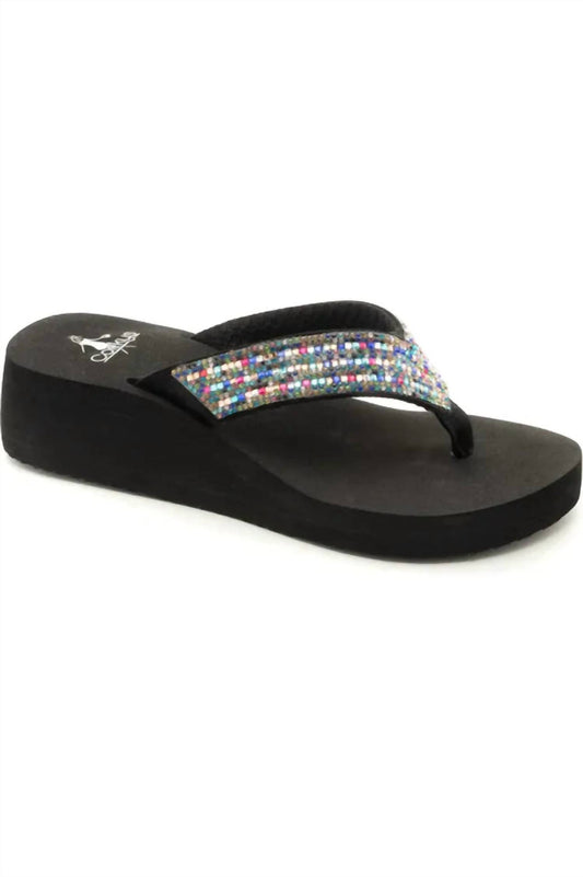 Corkys Footwear - Women's Clara Jeweled Wedge Sandals