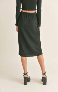 Sadie & Sage - Nelly Lettuce Hem Midi Skirt