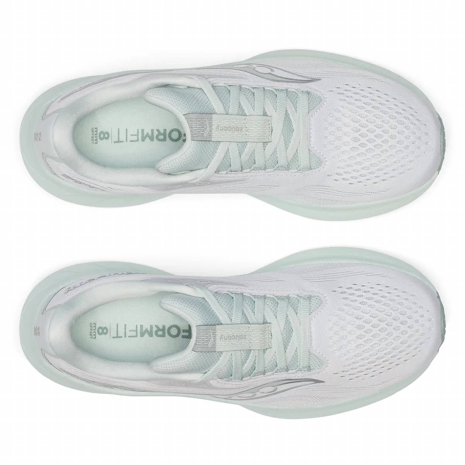 SAUCONY Women's Ride 18 Running Shoes in fog mist 3 - women's shoe - alternate view
