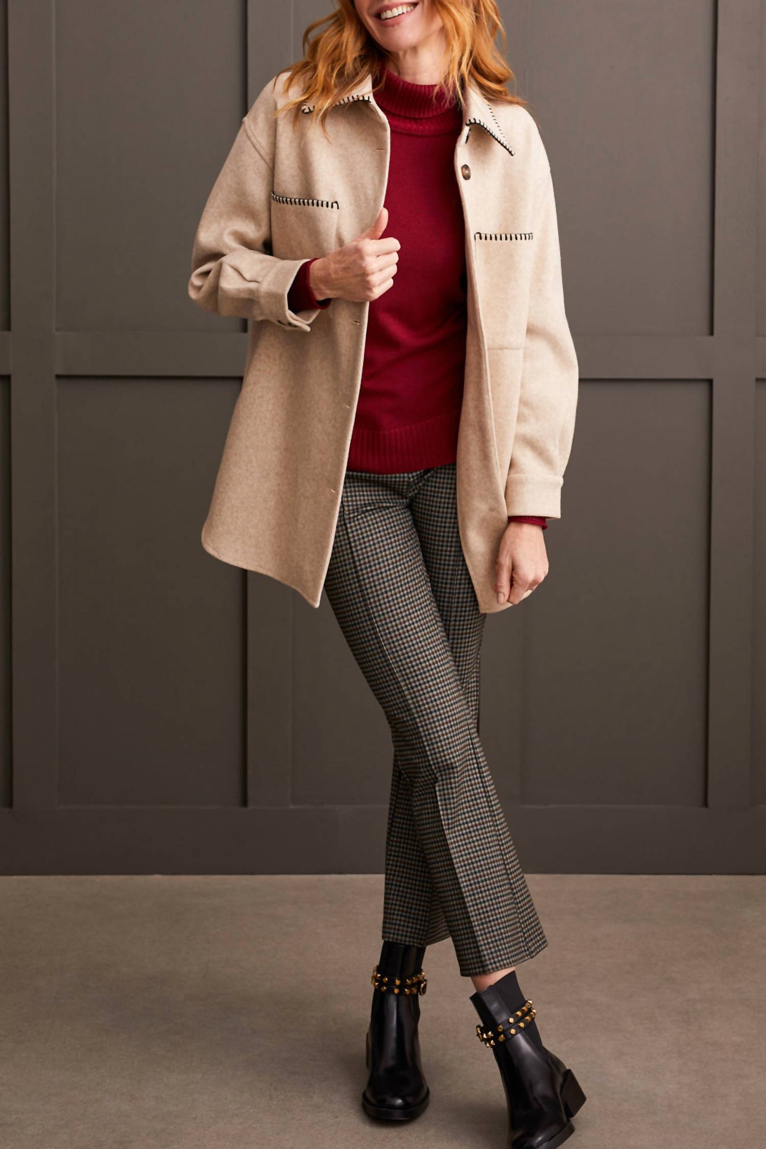 Tribal - Long Sleeve Button Front Coat