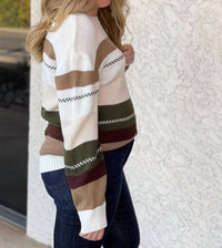 Miss Sparkling - Multi Striped Sweater