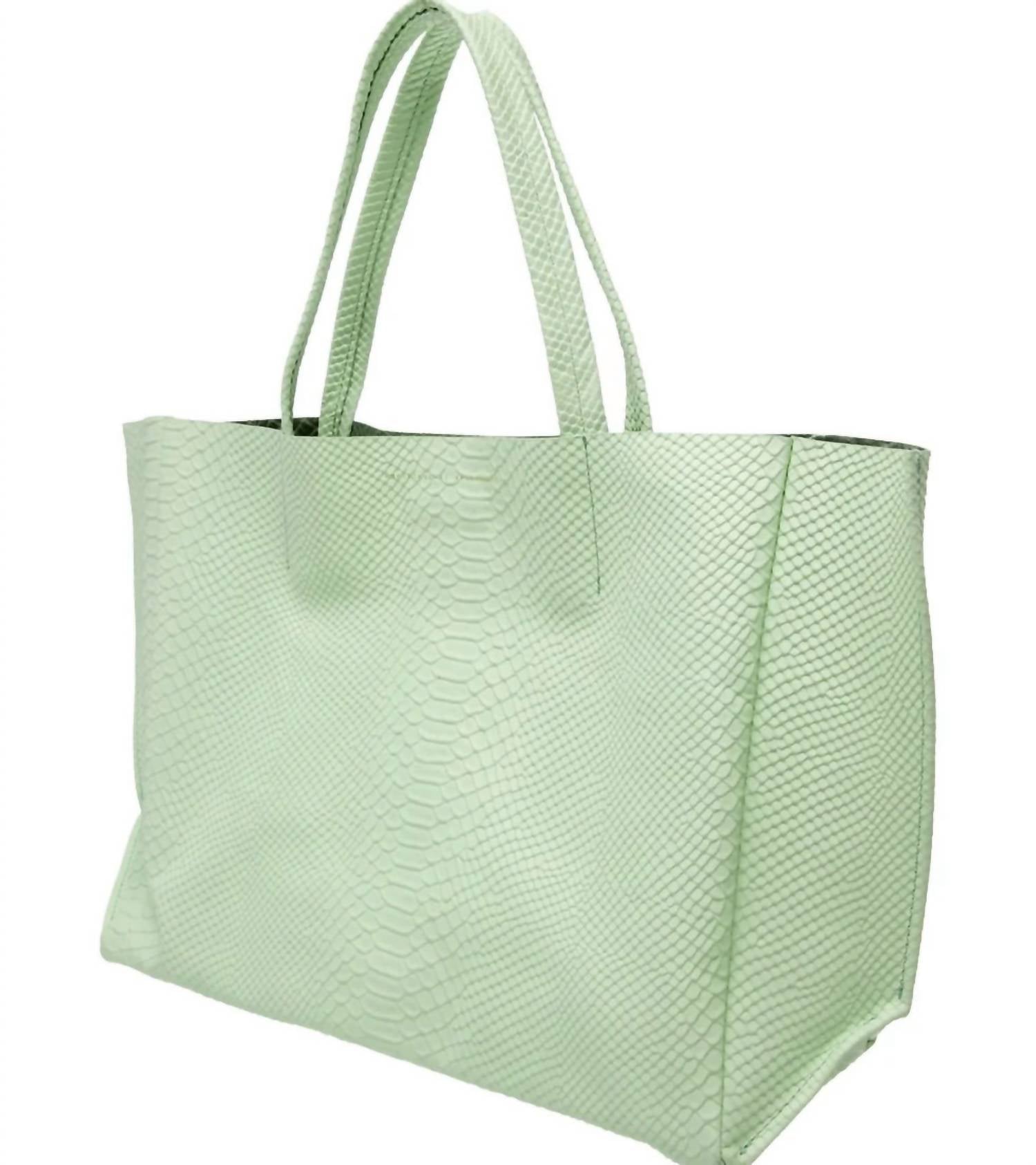 Ampersand As Apostrophe - Women's Leather Large Tote Bag