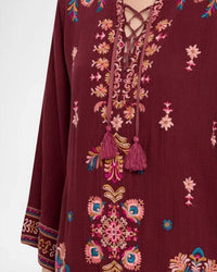 Johnny Was - BRANDI GAUZE TIE FRONT KIMONO DRESS