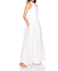 Susana Monaco Knit Poplin Racer Back Maxi Dress in sugar - women's dress - view 4