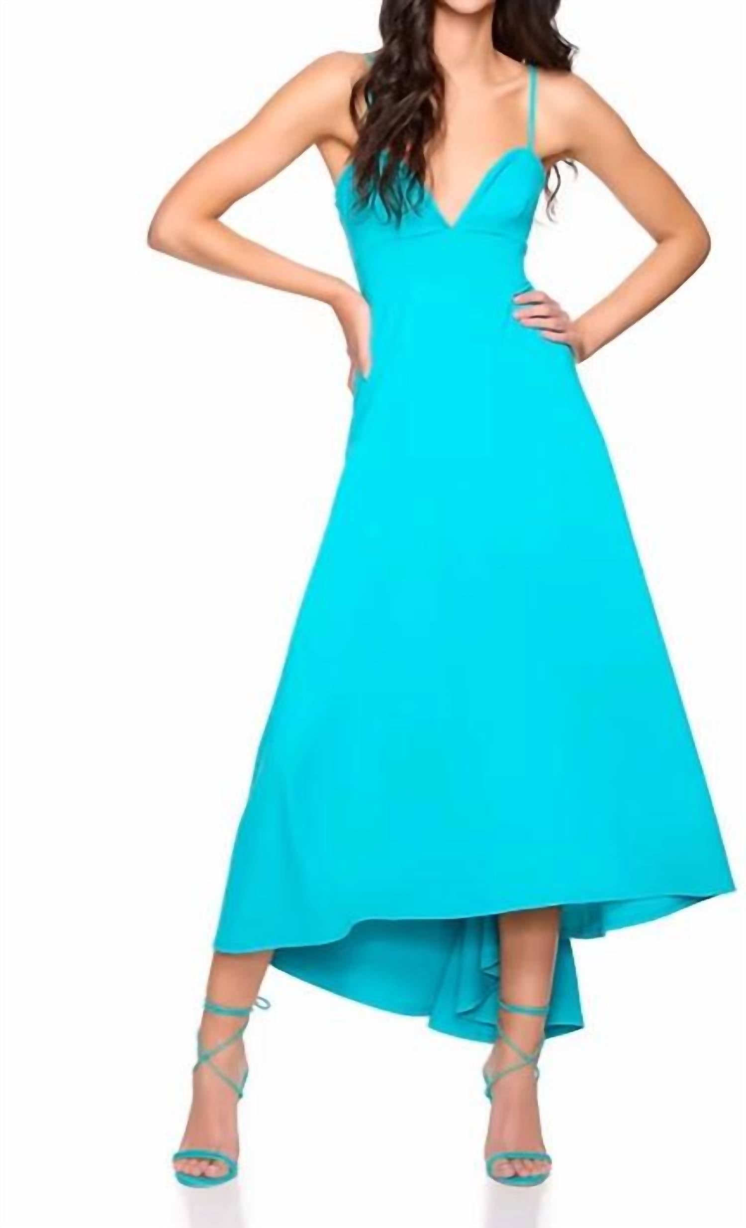 Susana Monaco Sweetheart String High-low Dress in st tropez - women's dress