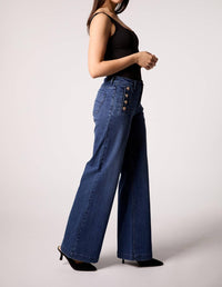 Blue Revival - Sailor Mid Rise Wide Leg Jeans