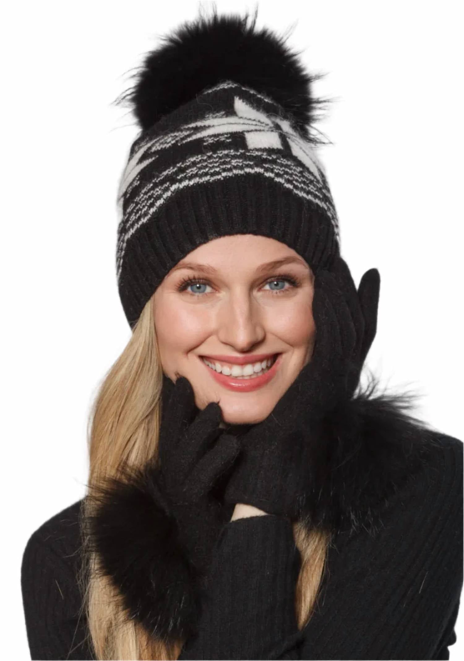 Linda Richards - Women's Nordic Snowflake Pom Hat