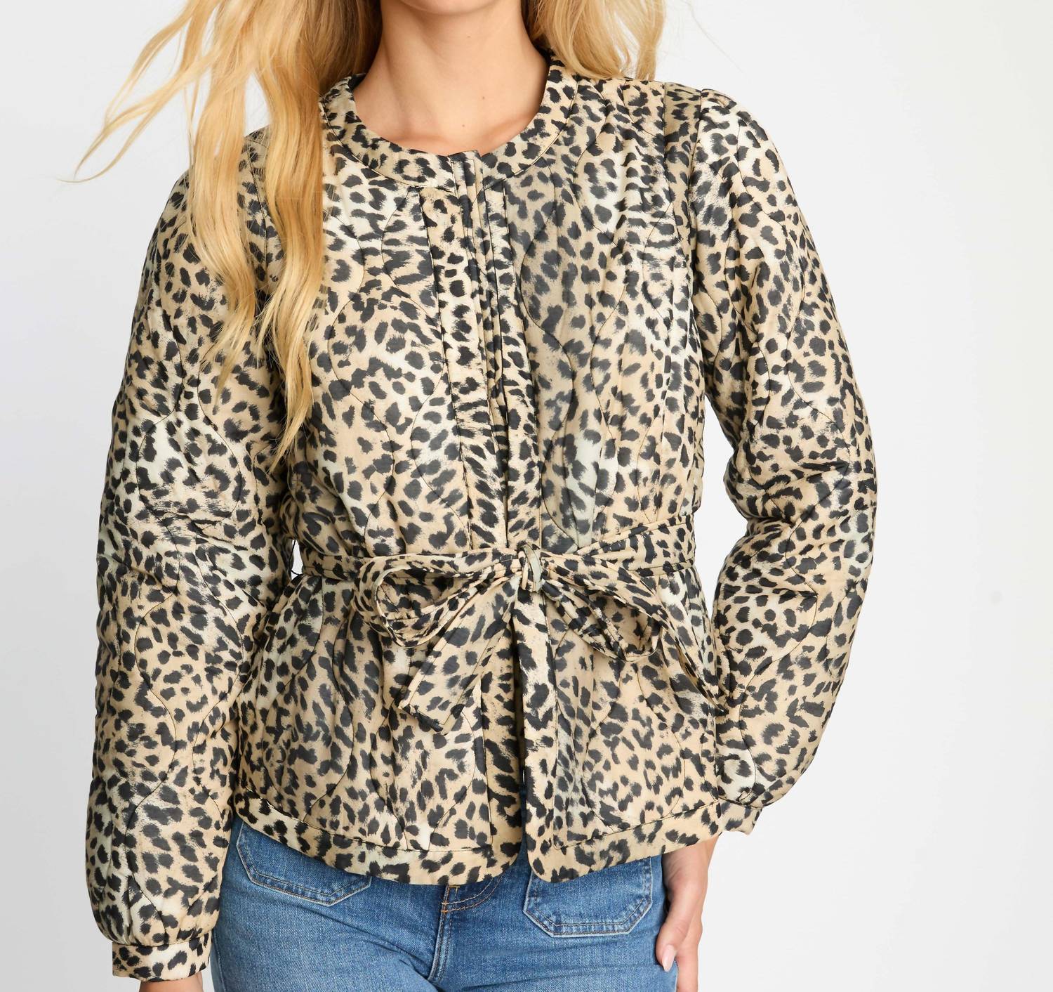 CABALLERO Ember Reversible Jacket in golden leopard - women's jacket