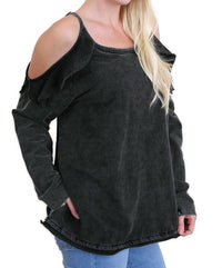 Umgee - Ruffled Open Shoulder Tunic - Plus