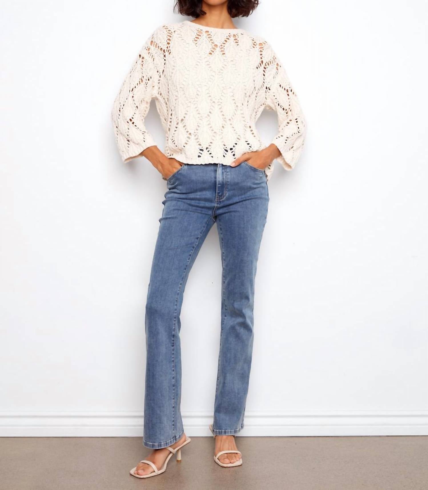 Charlie B - Macrame Crew Neck Sweater