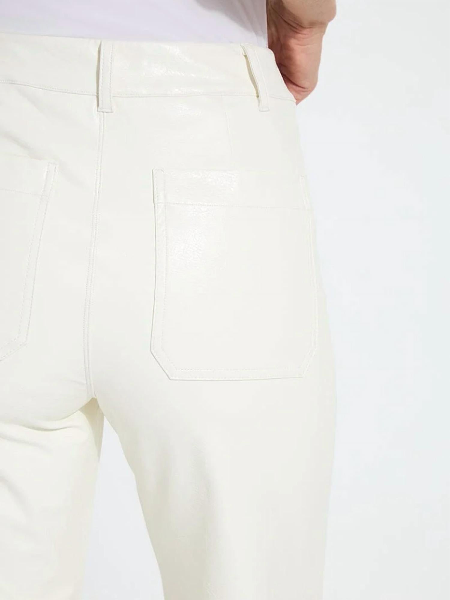 Lysse - High Waist Vegan Leather Wide Leg Pants