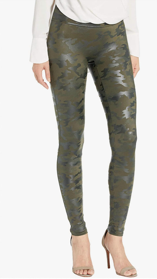 Faux Leather Camo Leggings