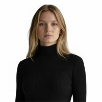 Ambar - Mock Neck Long Sleeve Fitted Crop Top